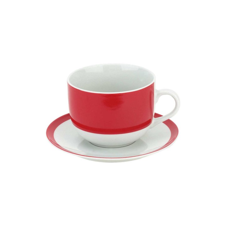 Coppia tazze olimpia red 13 x 8 cm | CarinCasa