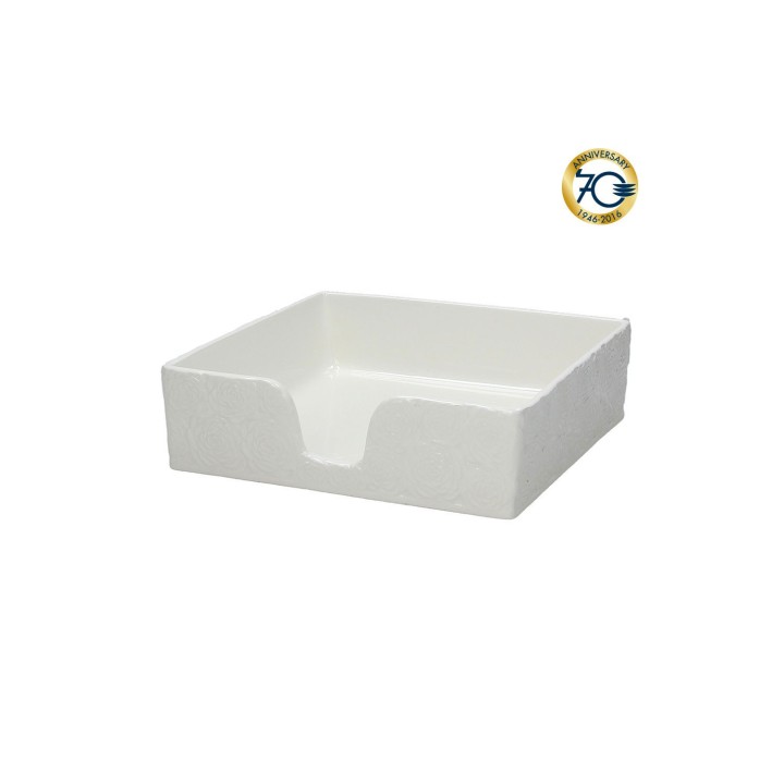 Porta tovaglioli quadrato bianco royal | CarinCasa