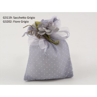 Sacchetto a pois grigio