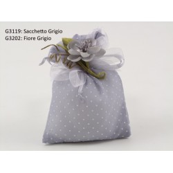 Sacchetto a pois grigio