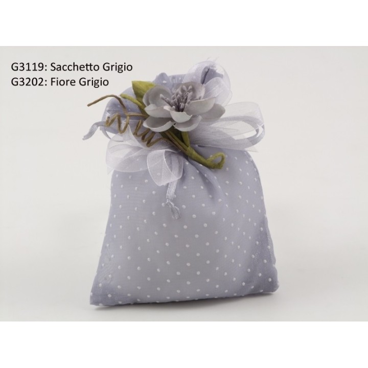 Sacchetto a pois grigio