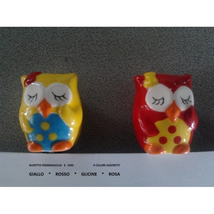 Gufetto femmina 4 colori assortiti 1,7x3h cm | CarinCasa