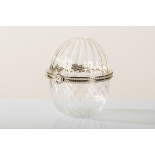 Ovetto vetro soffiato con apertura in metallo h6,5cm |…