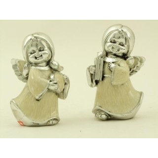 Angeli in resina madreperlata ali con smalto rosa |…