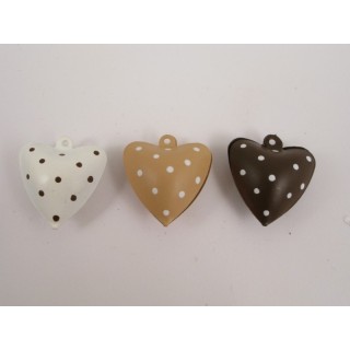 Campanelle cuore tortora 3 colori assortiti | CarinCasa
