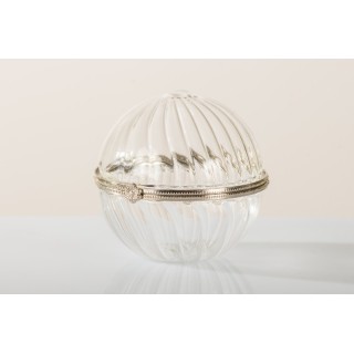 Pallina vetro soffiato con apertura metallica 6 cm |…