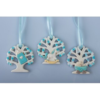 Decorazione albero della vita battesimo maschio