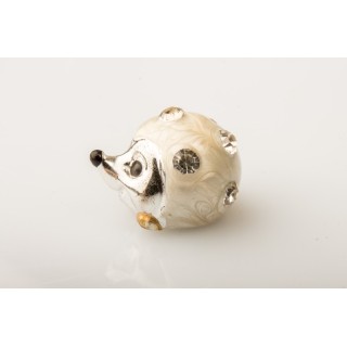 Riccio in resina bianco con strass 2cm | CarinCasa