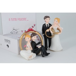 Sposini sopratorta anelli 2 assortiti 17 cm | CarinCasa