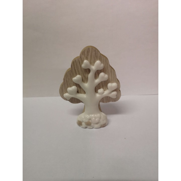 Albero con cuori in porcellana su legno o 7,2x2,2x10 cm. |…