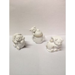 Orsetti in resina 3 assortiti   4,5x3,2x4,5 cm