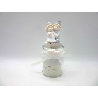 Barattoli con coppia sposi in resina. | CarinCasa