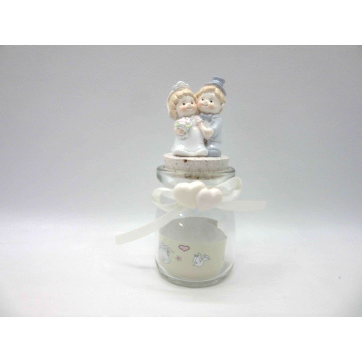 Barattoli con coppia sposi in resina. | CarinCasa