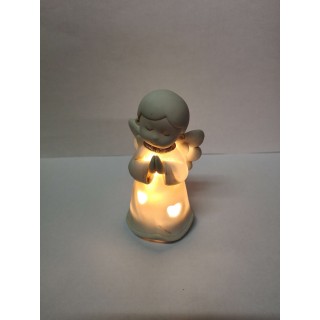 Angelo con led in resina 4,6x4,6x8,8 cm. | CarinCasa