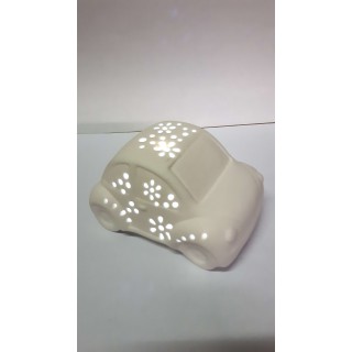 Lampada macchinina traforata in porcellana e led…