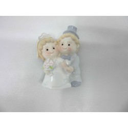 Calamita coppia sposi resina smaltata 5x3,5x1,5 cm