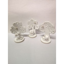 Orsetti su albero della vita in resina  7x4,5x8,5 cm.