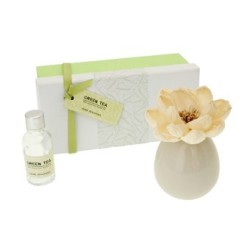 Profumatore con vasetto in ceramica e fiore di magnolia Green Tea