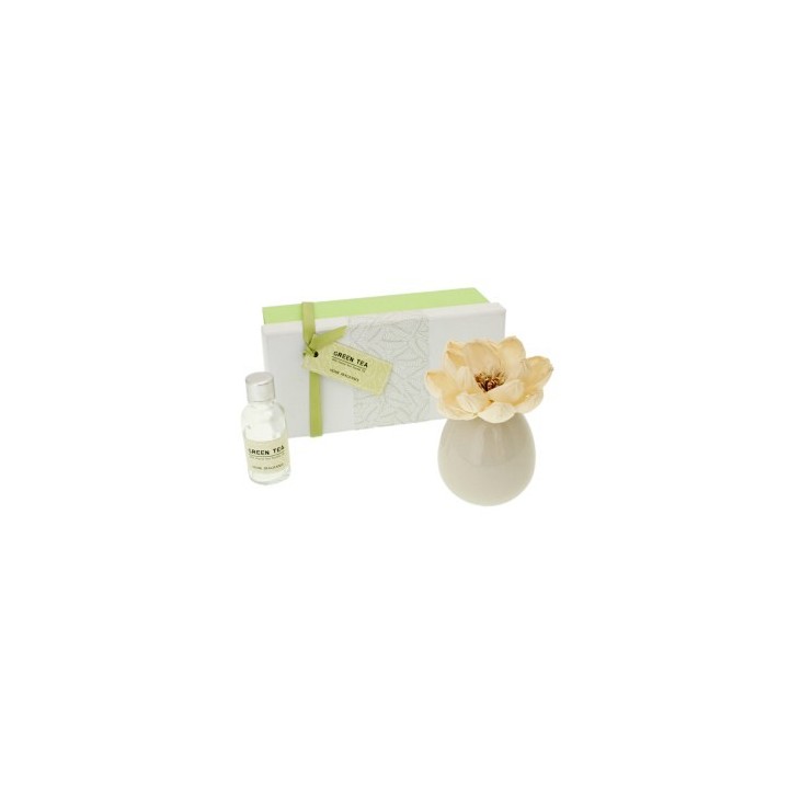 Profumatore con vasetto in ceramica e fiore di magnolia Green Tea