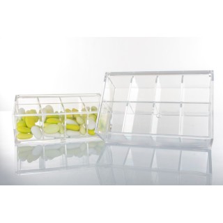Scatola 8 vani in plexiglass