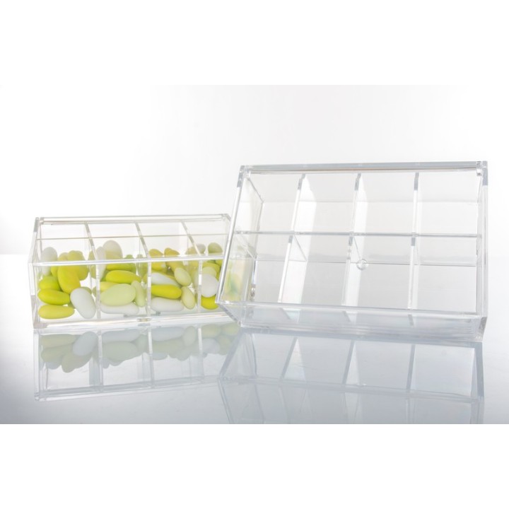 Scatola 8 vani in plexiglass