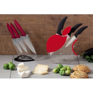 Apple-ceppo 3 coltelli gourmet lama bia 20 x 26 cm |…