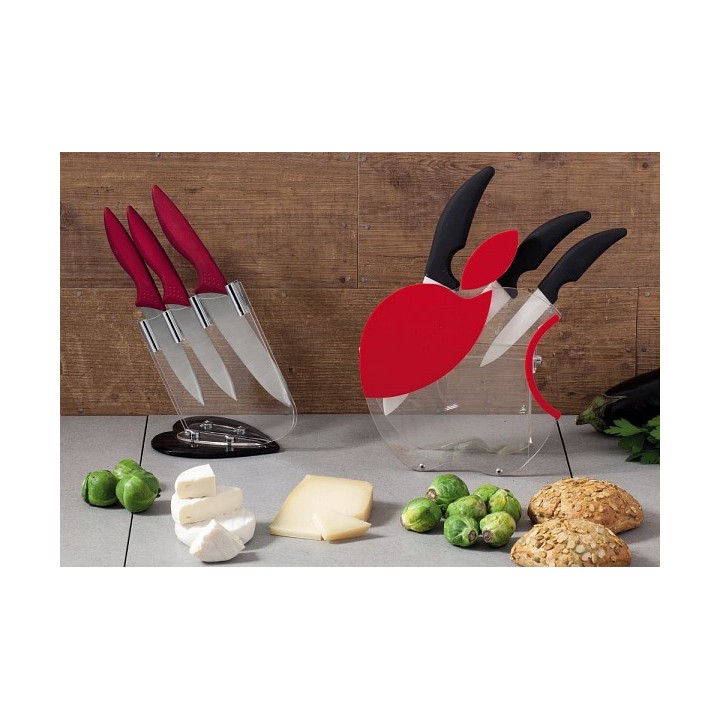 Apple-ceppo 3 coltelli gourmet lama bia 20 x 26 cm |…