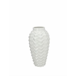 Vaso bombato Steps bianco 32 cm