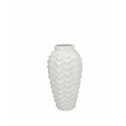Vaso bombato Steps bianco 32 cm