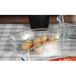 Pirofila ovale in vetro