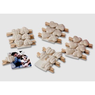 S/6 mollettine cuori a4d cm3,5x2,5 | CarinCasa