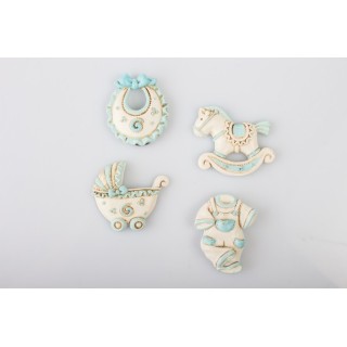 Magnete 4 ass. celeste maschietto cm 5 | CarinCasa