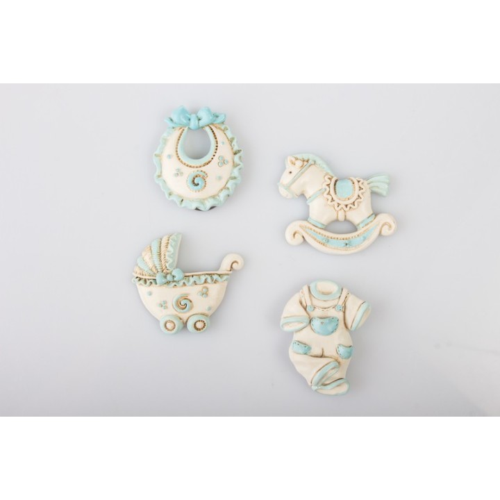 Magnete 4 ass. celeste maschietto cm 5 | CarinCasa