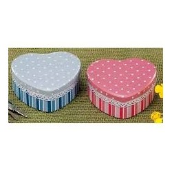 Scatola latta cuore 2 colori assortiti cm12x12x5