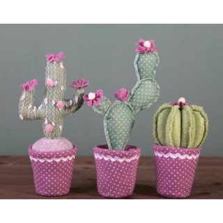 Pianta grassa in vaso rosa cm 12 x 8 x 23 | CarinCasa