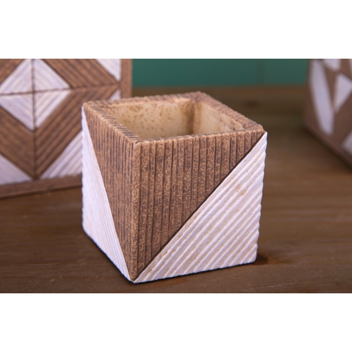 Cubo ceramica porta piantina 8 cm | CarinCasa