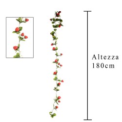 Ghirlanda c/fragole cm.180 red 460-1+5023