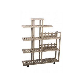 Scaffalature con ruote 98x21xh121 cm in legno naturale |…