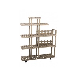 Scaffalature con ruote 98x21xh121 cm in legno naturale