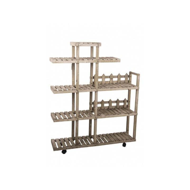 Scaffalature con ruote 98x21xh121 cm in legno naturale |…