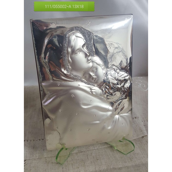 Sacro madonna del ferruzzi in argento massiccio a rilievo…