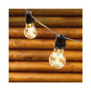 Catena 10 lampadine filo verde luce calda | CarinCasa