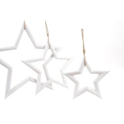 Stella in legno bianco cm 60x60x4