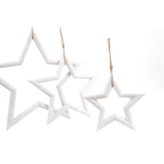 Stella in legno bianco cm 40x40x4 | CarinCasa