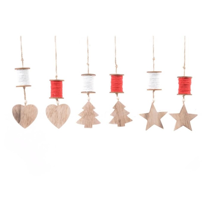 Pendente rocchetto in legno 7 x 25 cm | CarinCasa