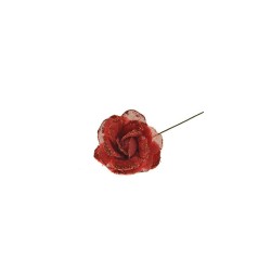 Rosa gambo corto rosso 16 cm.