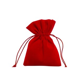 Sacchettino velluto rosso con tirante | CarinCasa