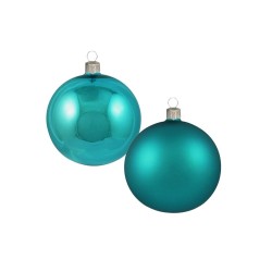 8 pezzi sfere in vetro 70 mm luce opaca verde smeraldo