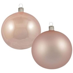 Pz.8 sfere in vetro 70mm luc/opa rosa