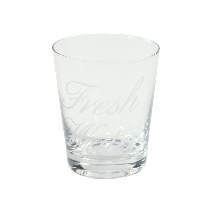 Bicchiere con scritta fresh water | CarinCasa